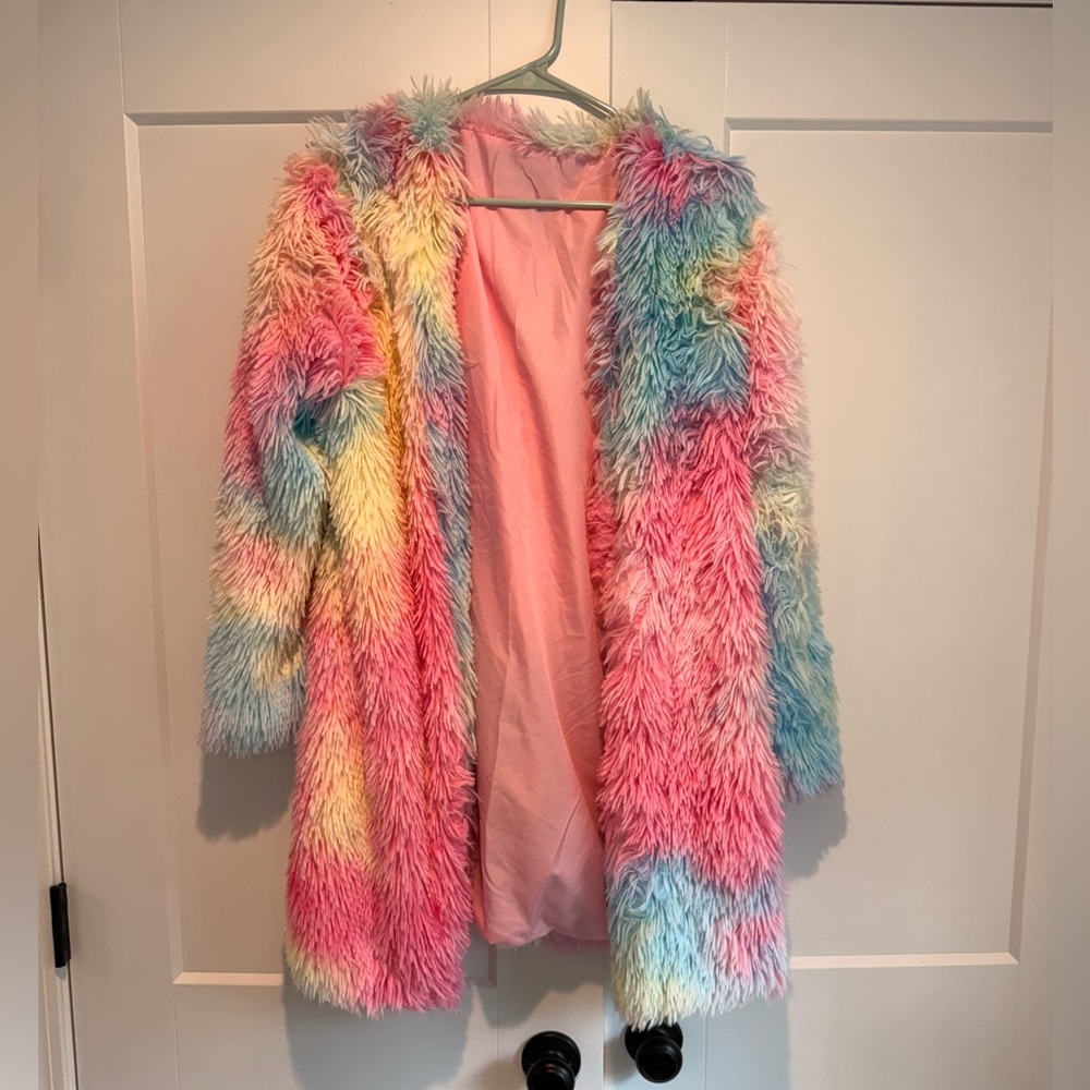 ECDAHICC Women’s Rainbow Tie Dye Jacket